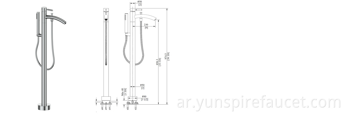 freestanding tub filler